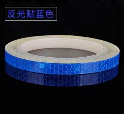 SafetyGlow 1cm By 8m Bike Reflective Tape Strips  Fluorescent Visibility Tape For Bicycle Helmet  H 1