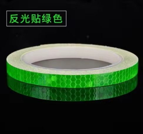 SafetyGlow 1cm By 8m Bike Reflective Tape Strips  Fluorescent Visibility Tape For Bicycle Helmet  H 2