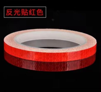 SafetyGlow 1cm By 8m Bike Reflective Tape Strips  Fluorescent Visibility Tape For Bicycle Helmet  H 3