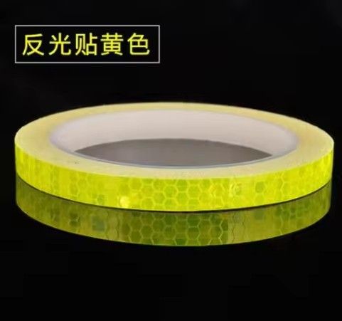 SafetyGlow 1cm By 8m Bike Reflective Tape Strips  Fluorescent Visibility Tape For Bicycle Helmet  H 4