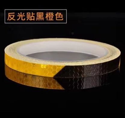 SafetyGlow 1cm By 8m Bike Reflective Tape Strips  Fluorescent Visibility Tape For Bicycle Helmet  H 5