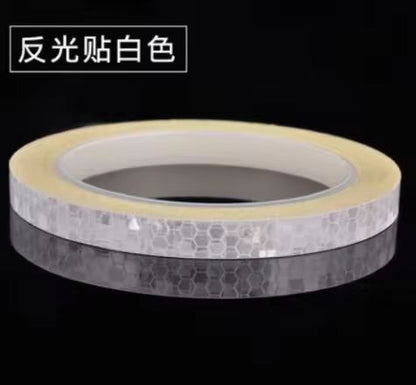SafetyGlow 1cm By 8m Bike Reflective Tape Strips  Fluorescent Visibility Tape For Bicycle Helmet  H 6