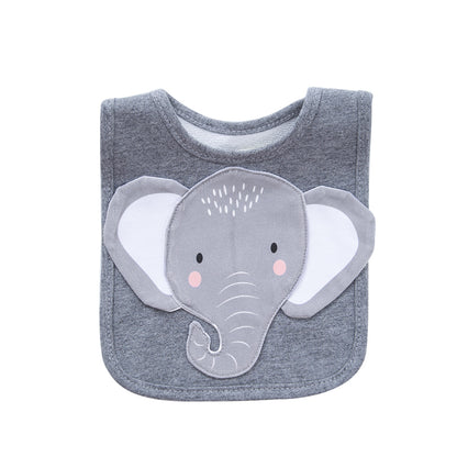 Animal Bib Baby Elephant Saliva Towel Childrens Accessories Baby Food Towel Soft Absorbent Feeding  5