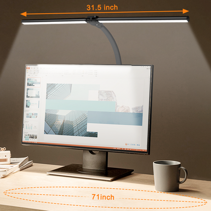Double Head LED Desk Lamp Architect Office Lamp Brightest Colour Modes Dimmable Eye Protection Lamp 5
