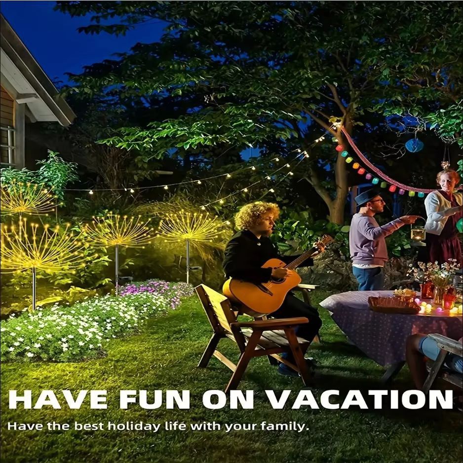 Radiant Dandelion Solar Garden Globe  8Mode Outdoor LED Landscape Light 6