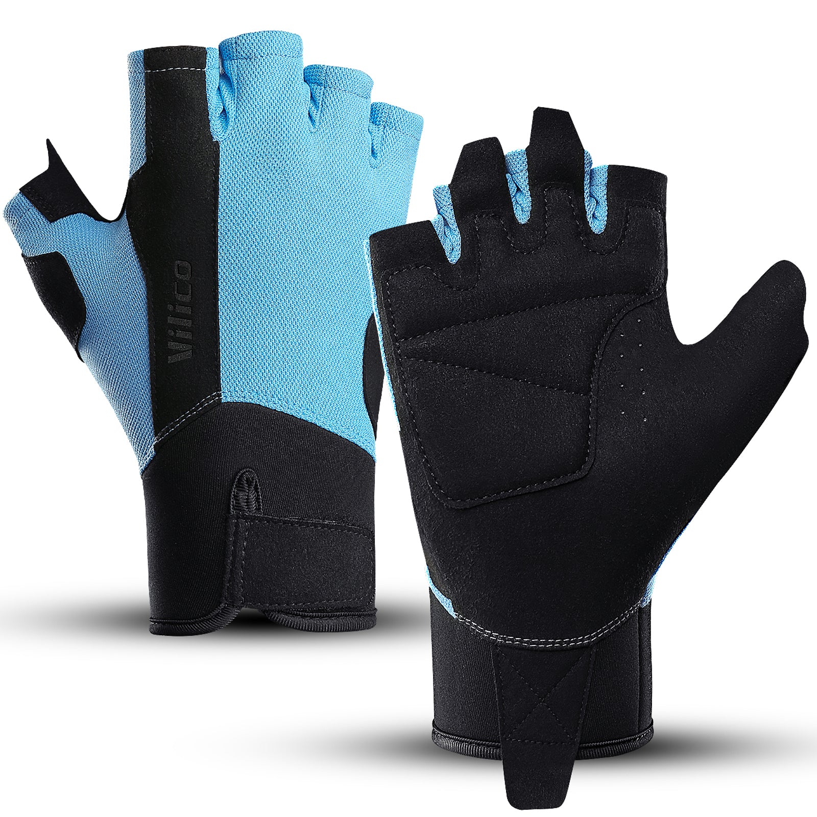 Gym Lifting Workout Gloves Men Women, Wrist Belt Fitness Climbing, Work Out Shock Absorb Foam Pad Palm Crossfit