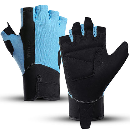 Gym Lifting Workout Gloves Men Women, Wrist Belt Fitness Climbing, Work Out Shock Absorb Foam Pad Palm Crossfit