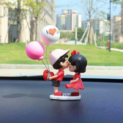 Loving Drive Couple Car Dashboard Figurine  Cute Cartoon Kiss Ornament For Couples  Car Interior De 1