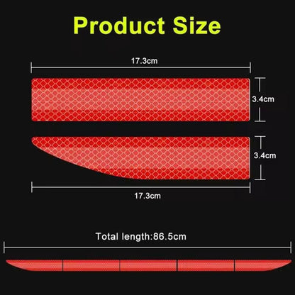 Premium Car Reflective Safety Tape  HighVisibility Trunk  Bumper Warning Sticker 6