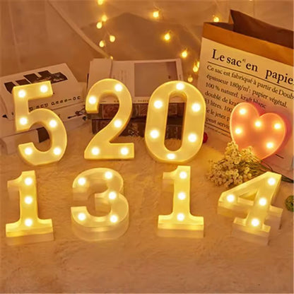 Glow-Up Deluxe Alphabet & Number LED Decor Lamp – Customizable Home, Wedding & Birthday Signage