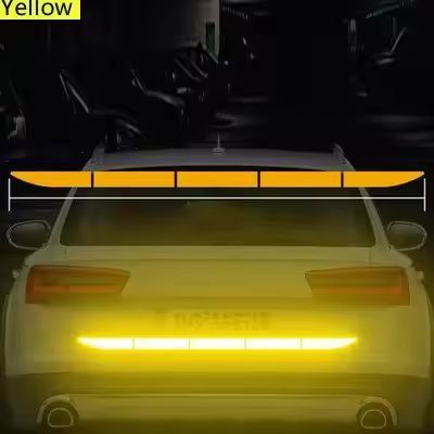 Premium Reflective Car Safety Strip  AntiCollision Warning Tape For Trunk  Bumper 3