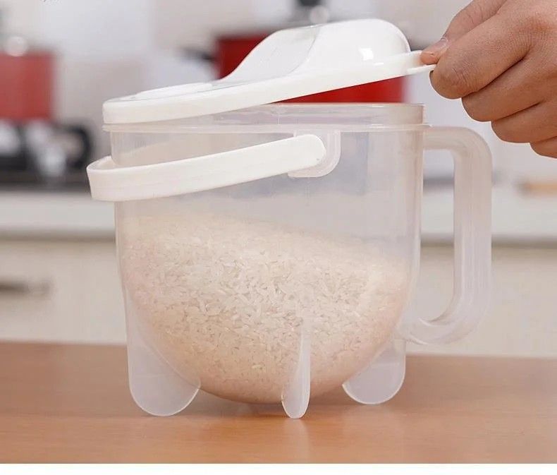 Rice Washing Automatic Device Set Quick Clean Grain Washer with Secure Latch