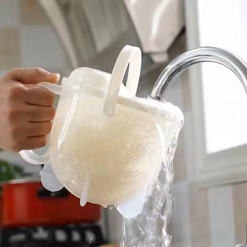 Rice Washing Automatic Device Set Quick Clean Grain Washer With Secure Latch 5