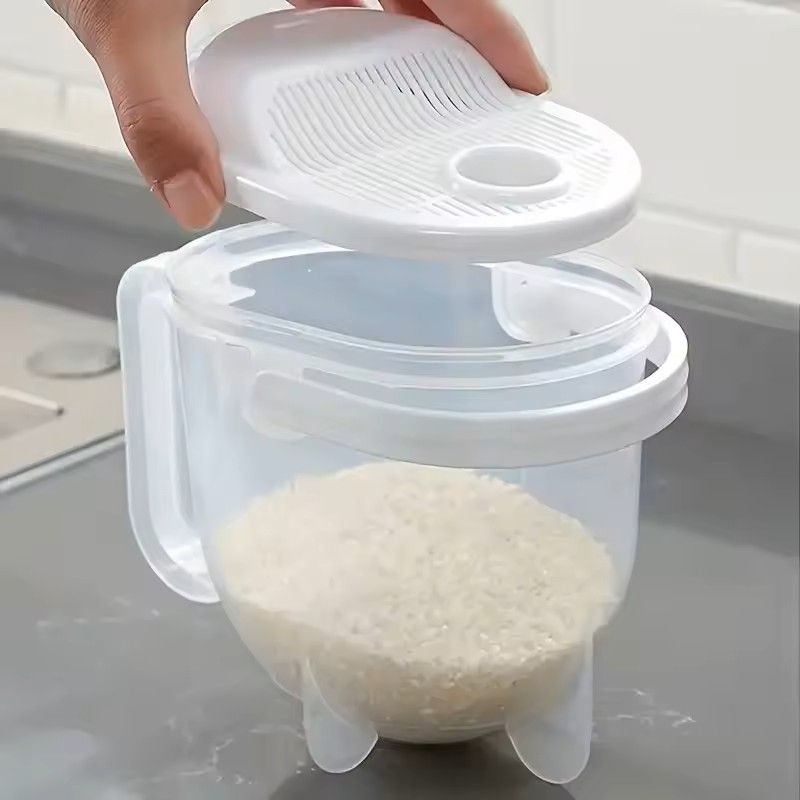 Rice Washing Automatic Device Set Quick Clean Grain Washer With Secure Latch 4