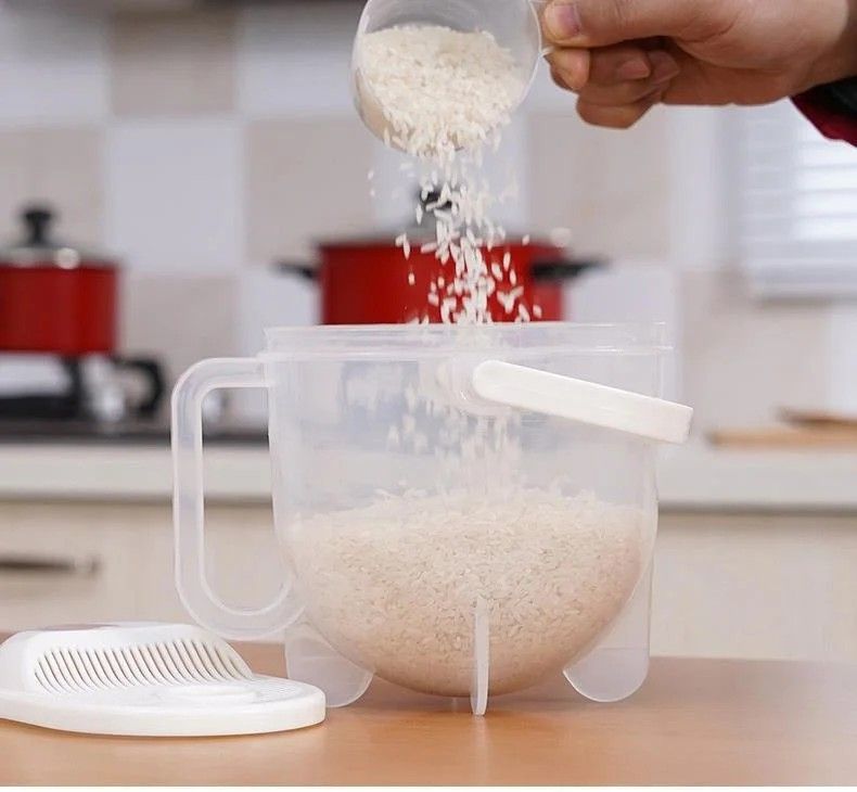 Rice Washing Automatic Device Set Quick Clean Grain Washer With Secure Latch 2