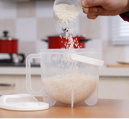 Rice Washing Automatic Device Set Quick Clean Grain Washer With Secure Latch 2
