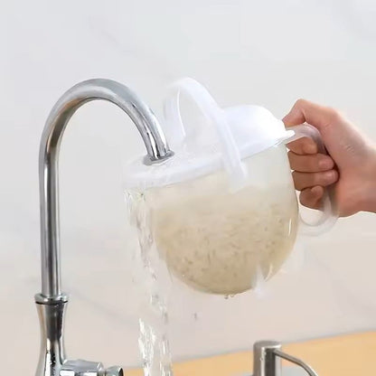 Rice Washing Automatic Device Set Quick Clean Grain Washer With Secure Latch 6