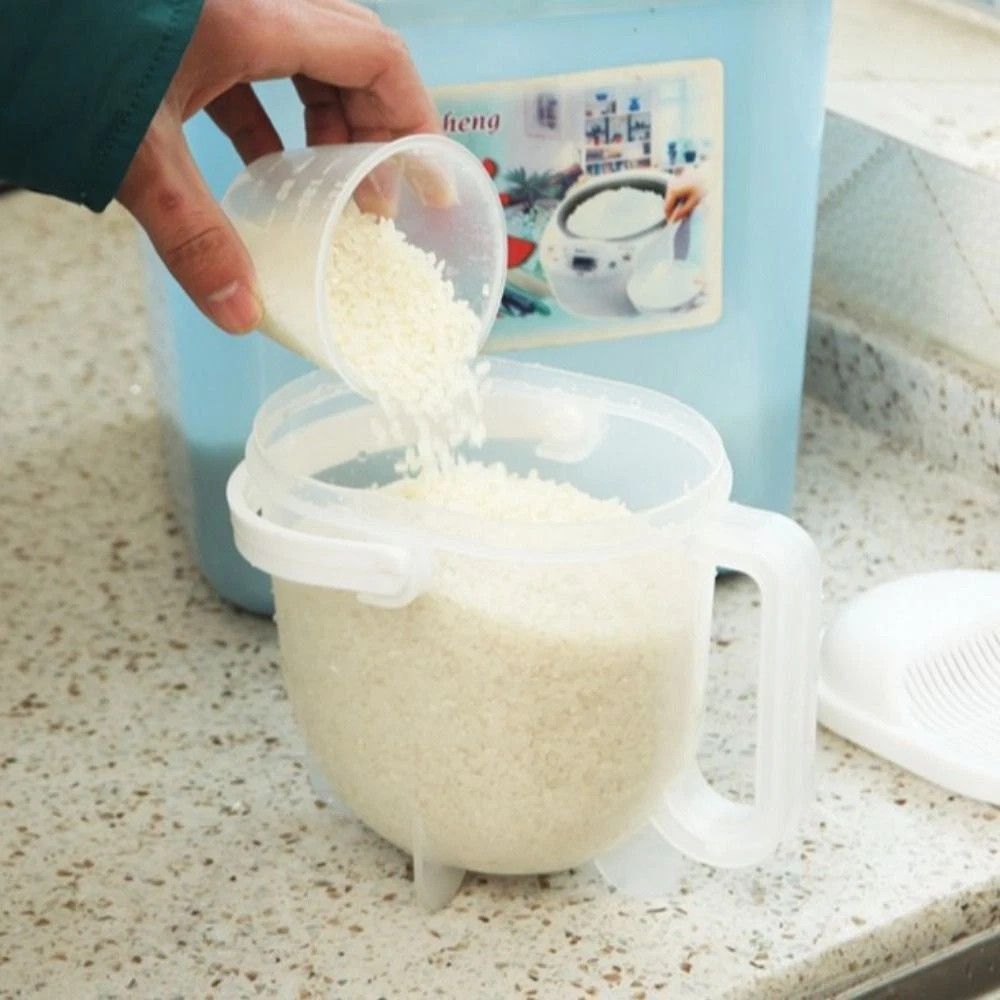 Rice Washing Automatic Device Set Quick Clean Grain Washer With Secure Latch 3