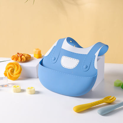 Lightweight Baby Bib Pants Silicone Bib Waterproof Summer Convenient Adjustment Eating Bib Pinny Bi 1