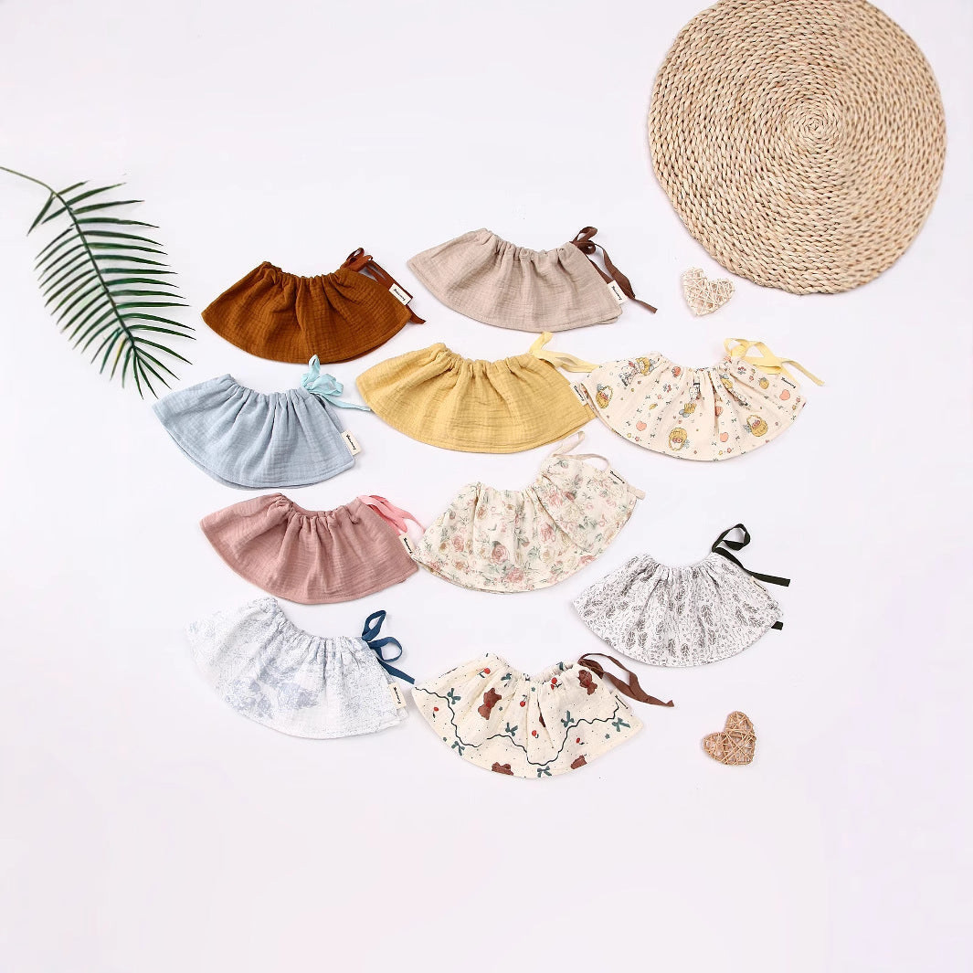 Baby Gauze Pure Cotton Saliva Towel, Double Sided Korean Version Shape, Class Autumn Winter Bib Strap