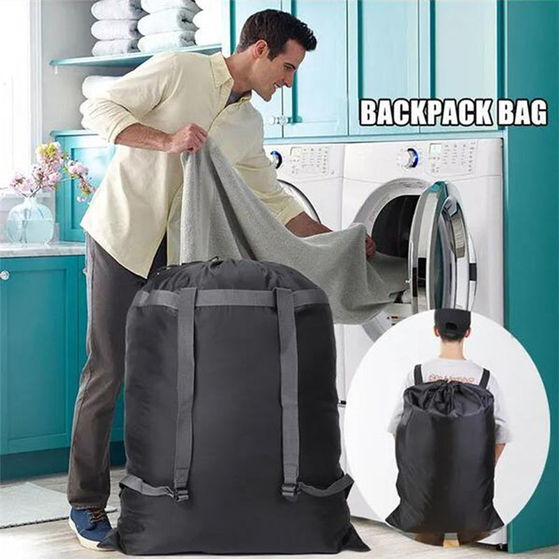 Water proof, Heavy Duty Back pack, Black One Size, Polyester Laundry Bag, Camping Travel Large Clothing Storage Bag
