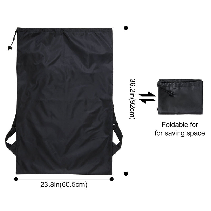 Water proof, Heavy Duty Back pack, Black One Size, Polyester Laundry Bag, Camping Travel Large Clothing Storage Bag