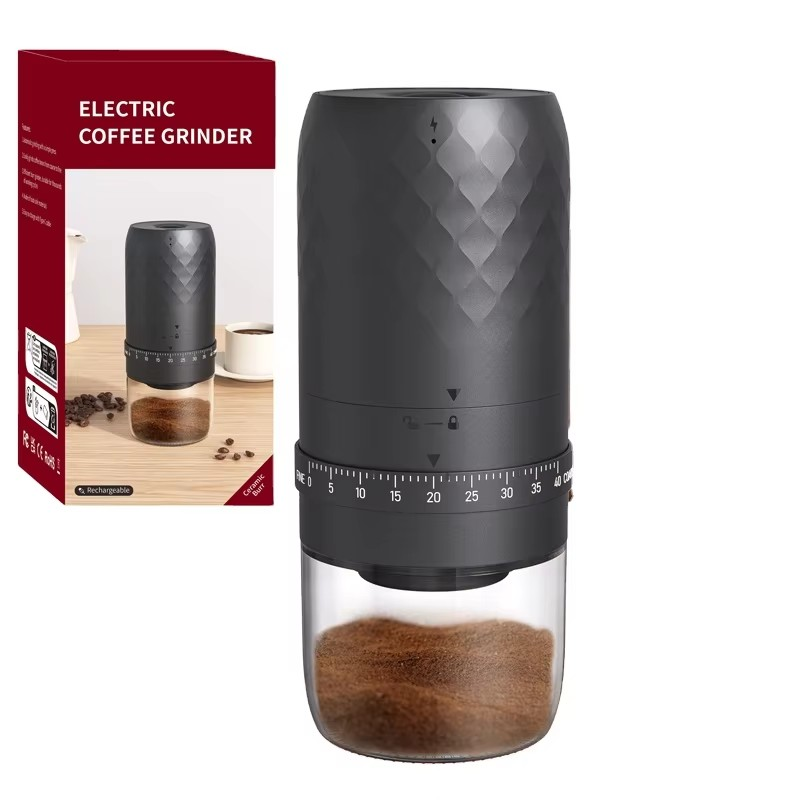 Portable Adjustable Coffee Grinder, USB Charge Electric Mini Coffee Machine, Ceramic Grinding Core, Professional Bean