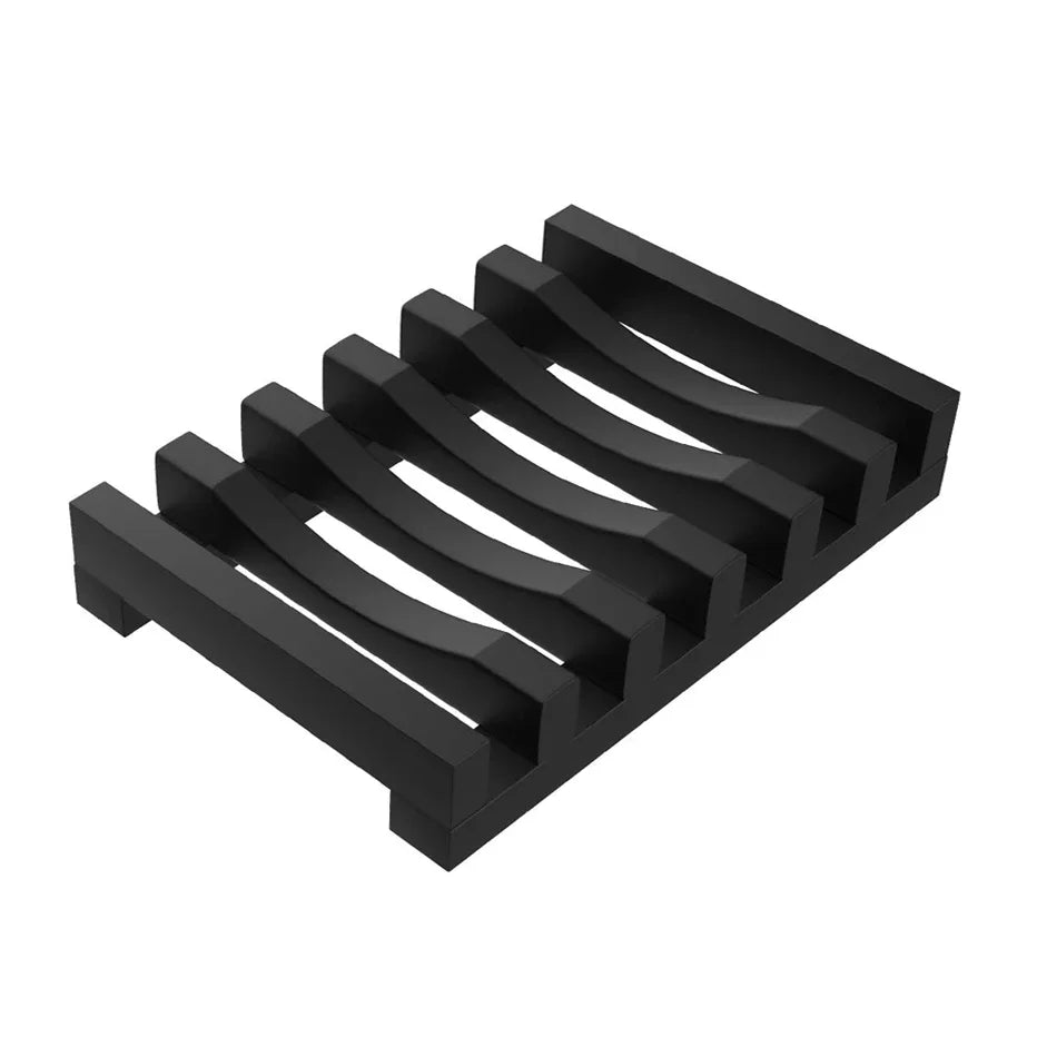 Hollow Design Bar Soap Dish Flexible Silicone Soap Holder Drainer Sponges Scrubber Display Bathtub  8