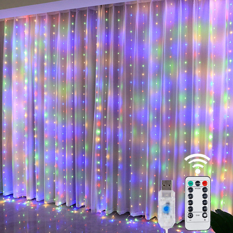 LED Fairy String Curtain Lights Christmas Lights, USB Festoon, 8 Mode Remote, Christmas Decor For Home Holiday New Year