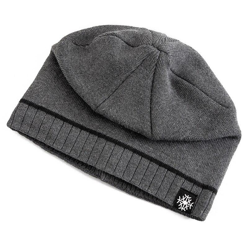 Outdoor Men Warm Ski Beanie Cap Hot Sale Winter Hats Casual Snow Label Decor Winter Luxury Knitted  2