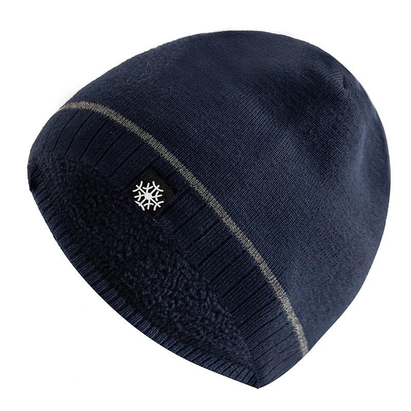 Outdoor Men Warm Ski Beanie Cap Hot Sale Winter Hats Casual Snow Label Decor Winter Luxury Knitted  5