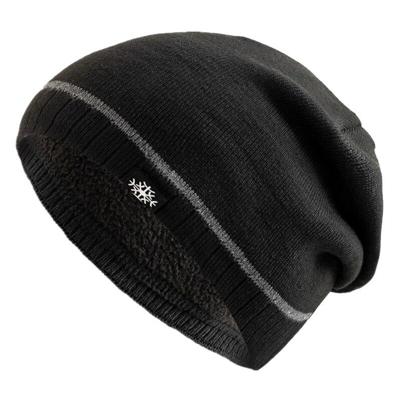 Outdoor Men Warm Ski Beanie Cap Hot Sale Winter Hats Casual Snow Label Decor Winter Luxury Knitted  6