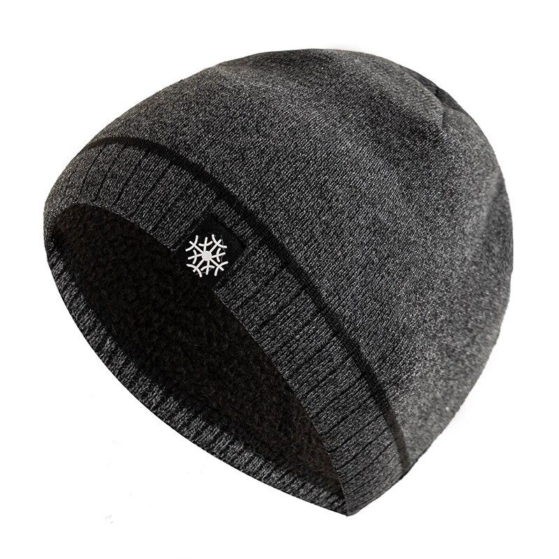Outdoor Men Warm Ski Beanie Cap Hot Sale Winter Hats Casual Snow Label Decor Winter Luxury Knitted  7