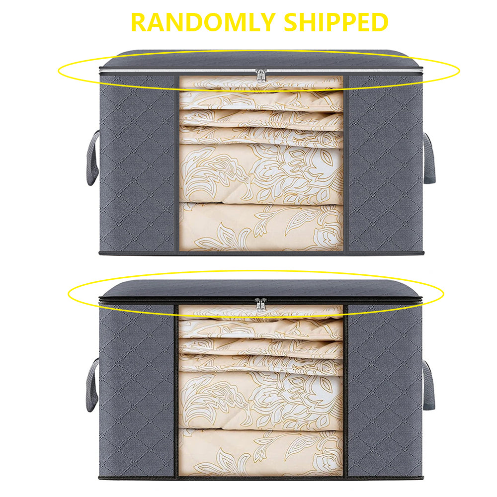 Foldable Blanket Storage, Large Capacity Clothes Storage Bag, Bedroom Closet Containers for Organizing