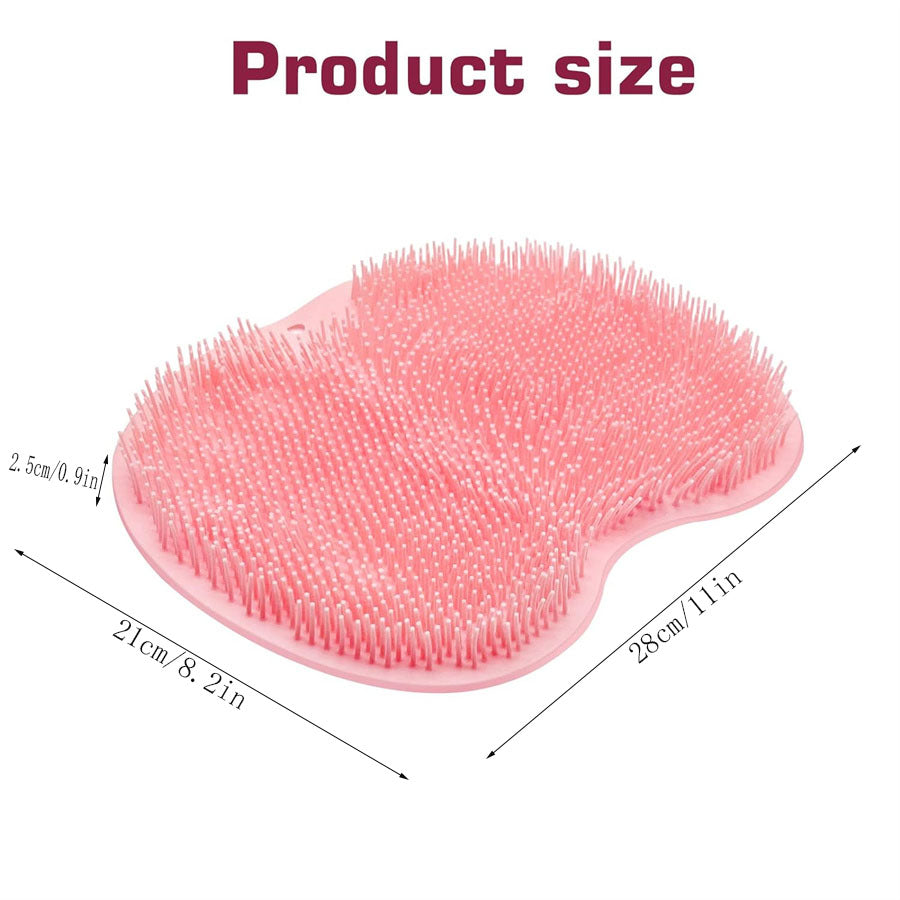 Back Washer Bath Wash Pad Exfoliating Shower Foot Scrubber Mat Wall Mounted Slip Suction Cups For C 4