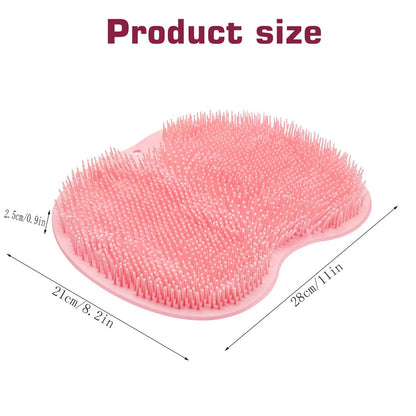 Back Washer Bath Wash Pad Exfoliating Shower Foot Scrubber Mat Wall Mounted Slip Suction Cups For C 4