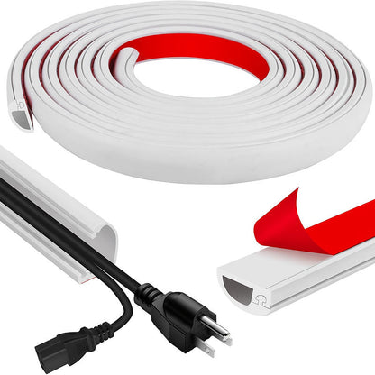 Meter Cord Management Channel, Invisible Decorative Wire Cover, Anti Step Protector, Adhesive Soft Cable Race Way