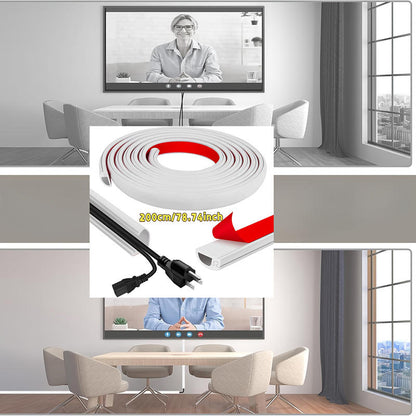 Meter Cord Management Channel, Invisible Decorative Wire Cover, Anti Step Protector, Adhesive Soft Cable Race Way