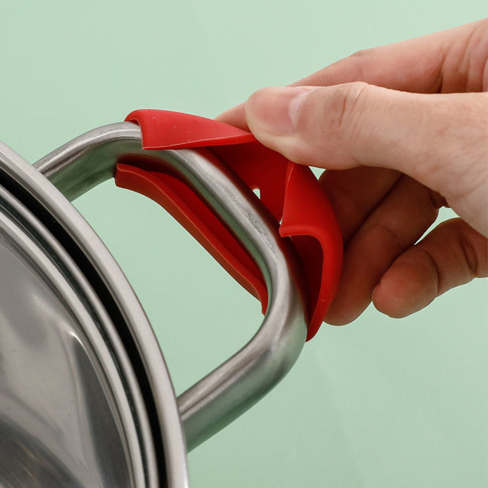 Heat Insulation Assist Handle Holder, Silicone Pan Handle Cover, Grip Sleeve Kitchen Gadgets for Easy Safe Use