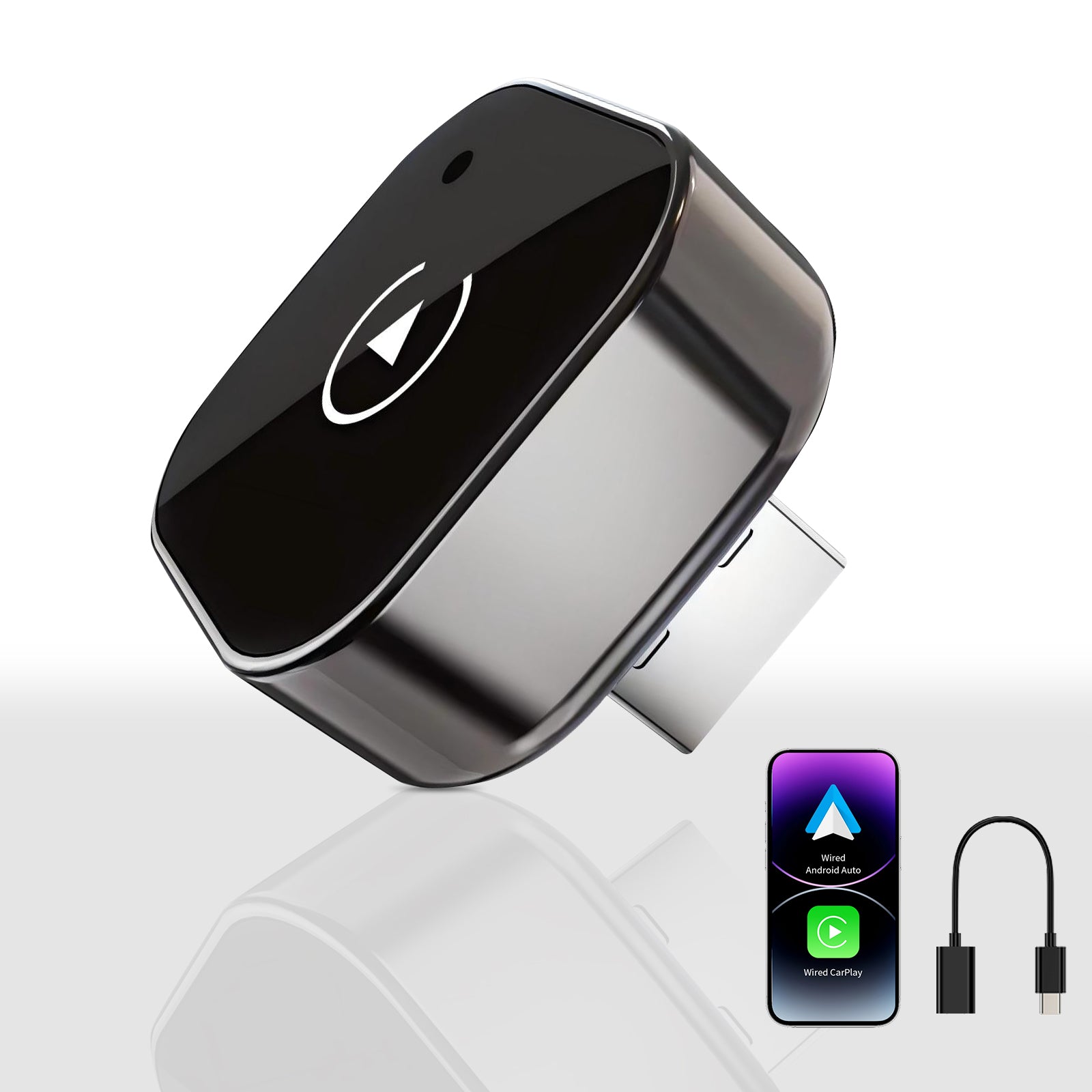 Android Auto Wireless Adapter, Plug Play CarPlay Wireless, New Wireless CarPlay Adapter, WiFi Type C USB