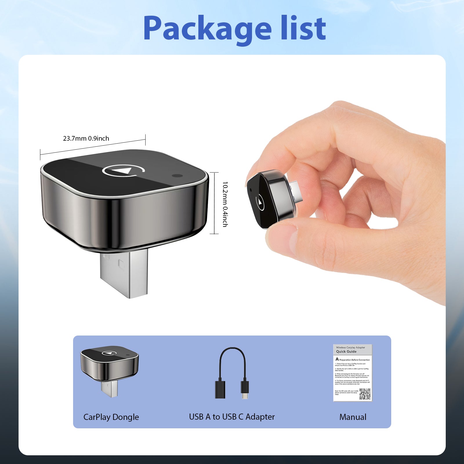 Android Auto Wireless Adapter Plug Play CarPlay Wireless New 2 In 1 Wireless CarPlay Adapter 5Ghz W 5