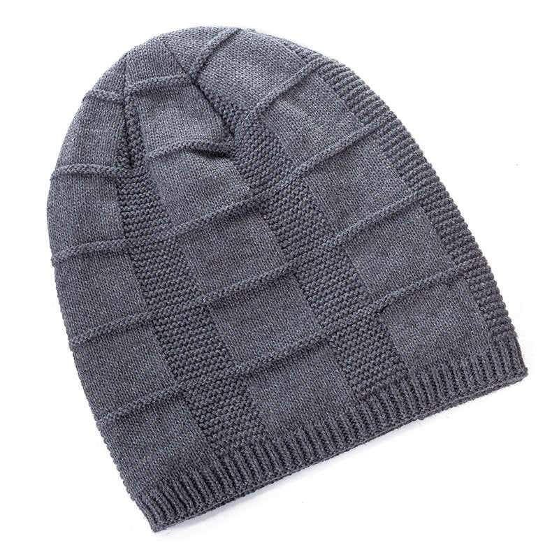 Unisex Plain Color Winter Hats Warm Ski Beanie Cap Men Women New High Quality Fur Lined Cotton Knit 2