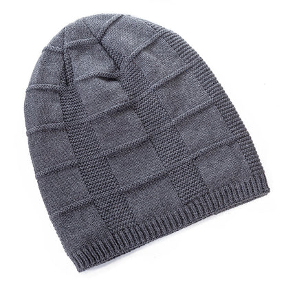 Unisex Plain Color Winter Hats Warm Ski Beanie Cap Men Women New High Quality Fur Lined Cotton Knit 2