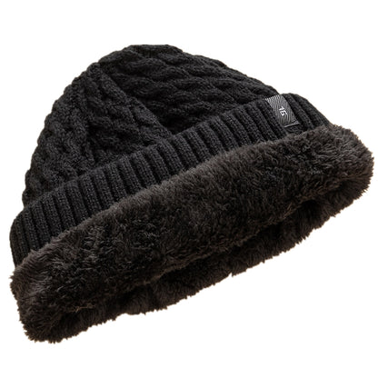 Fashion Autumn And Winter Beanie Unisex Sports Label Knitted Hat Add Fur Lined Warm Winter Cap Hats 4