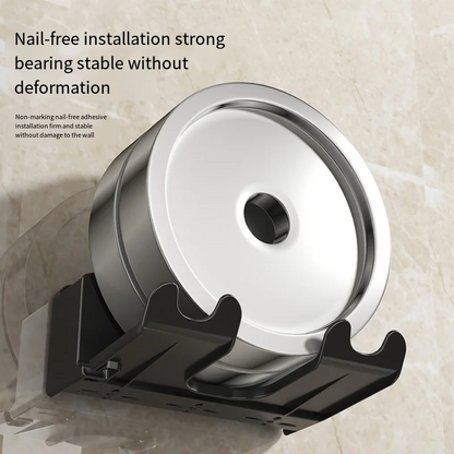 Hair Dryer Storage Rack, Wall Mounted Bracket for Bathroom, Non Perforated Air Duct Hanging Rack