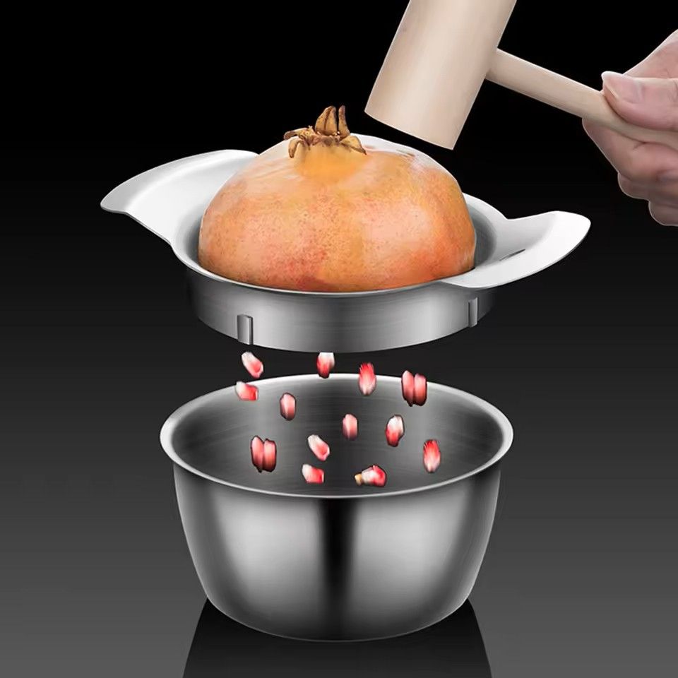 Stainless Steel Pomegranate Peeling Tool High Efficiency Fruit Deseeder for Kitchen Use