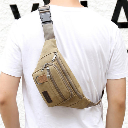 Multi-functional Men's Waist Bag, Large Capacity Phone Wallet Multi-functional Male's Shoulder Bags