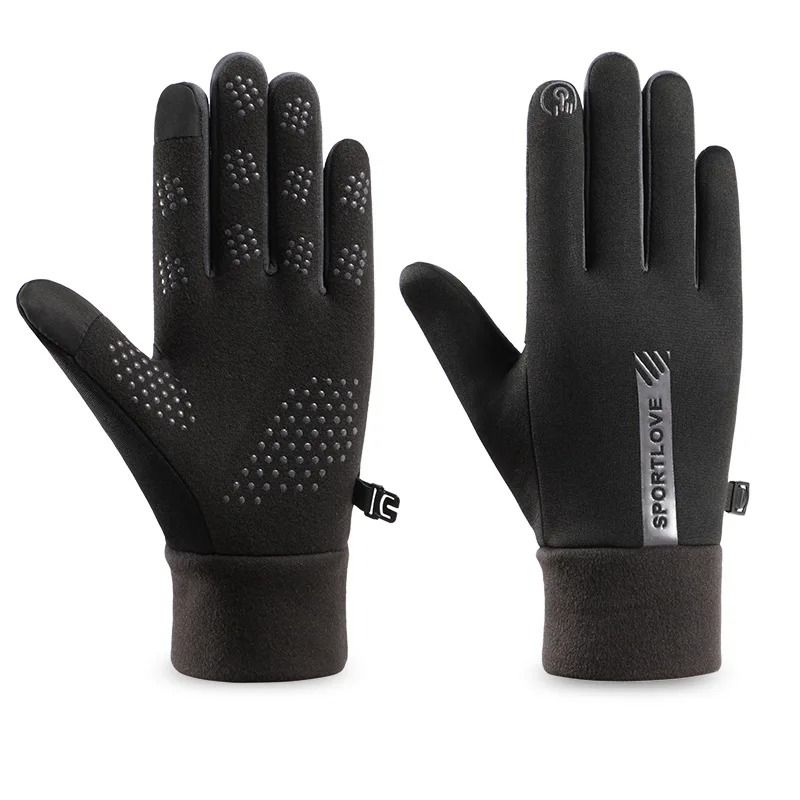 Women Winter Thermal Fleece Cycling Gloves Wind Waterproof 10