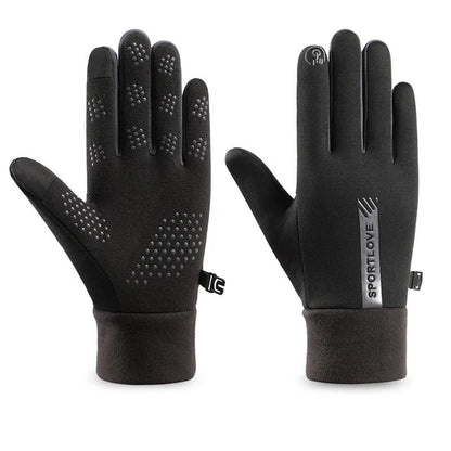 Women Winter Thermal Fleece Cycling Gloves Wind Waterproof 10