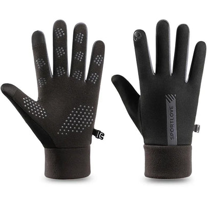 Women Winter Thermal Fleece Cycling Gloves Wind Waterproof 11